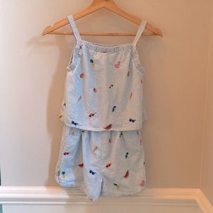 Girls Boden Vacation Romper Size 9-10 EUC